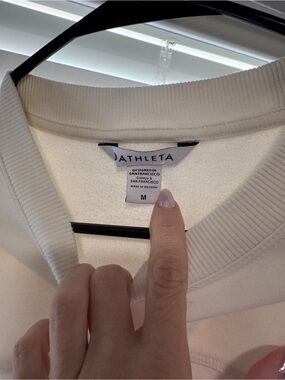 Athleta Off-White Scoop Crewneck Sweater